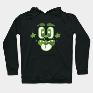 Lime Doodle Cartoon Face Hoodie